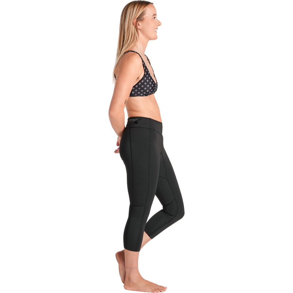 2026 C-Skins Frauen Nuwave Solace Lite 1.5mm 3/4 Leggings C-NSOL15LE34 - Black / Black / White